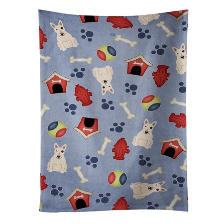 Carolines Treasures Dog House Collection Bull Terrier White Kitchen Towel BB2751KTWL